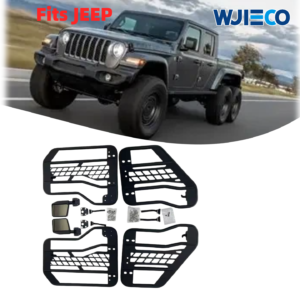 Suitable for 2018-2025 Jeep Wrangler Gladiator JL JT door modification parts, half door with rearview mirror, off-road modification kit