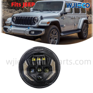 Suitable for Wrangler 7-inch headlights, new Jeep modified headlights, LED headlights with high and low beams, and integrated daytime running and turn signals