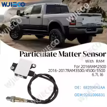 Particulate Matter Sensor 68299062AA Auto Sensors PM Sensor 0281006831 for 2017 RAM 2500 3500 4500 5500 6.7L l6 DIESEL