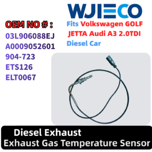 03L906088EJ Exhaust Gas Temperature Sensor EGT Compatible with 2011-2013 Volkswagen Jetta/Beetle/Golf 2.0 TDI 2011-2013 Audi A3 2.0L L4 A0009052601 904-723 ETS126 ELT0067