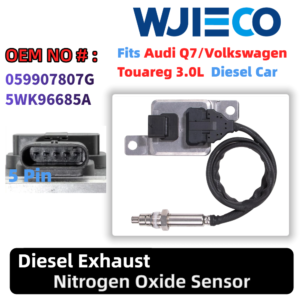 059907807G 5WK96685A Nitrogen Oxide Sensor Compatible with 2009-2014 Audi Q7/Volkswagen Touareg 3.0L V6 Diesel Turbo 2009-2013 Audi Q7 4.2L V8 Diesel Turbo OEM# 059907807B 059907807F 8K0907807