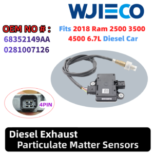 68352149AA Diesel Exhaust Particulate Sensor Compatible with 2018 Ram 2500 3500 4500 6.7L l6 Diesel OHV Turbocharged Particulate Matter Sensor OEM Replace 0281007126 0281007496