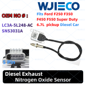 LC3A-5L248-AC Nitrogen Oxide Sensor Nox Sensors Compatible with 2017-2022 Ford F250 F350 F450 F550 Super Duty 6.7L V8 Diesel OHV Turbocharged OEM LC3A5L248AC 904-6018 9046018