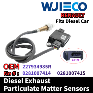 WJIECO Particulate Sensor 227934985R   0281007414    0281007415 Compatible with Fits For Renault diesel vehicles Diesel Exhaust Particulate Matter Sensor OEM Replace Part Number 227934985R   0281007414    0281007415 PM Sensor Automobiles Sensors