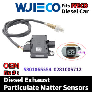 IVECO 5801865554 0281006712 Particulate Sensor WJIECO Brands Compatible with Fits For IVECO Daily 3.0T Diesel Vehicles Diesel Exhaust Particulate Matter Sensor OEM Replace Part Number 5801865554 0281006712 PM Sensor Automobiles Sensors