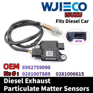 ISUZU 8982759090 Particulate Sensor WJIECO Brands Compatible with Fits For ISUZU NQR NPR-HD 2011-2023 Year Diesel Vehicles Diesel Exhaust Particulate Matter Sensor  OEM Replace Part Number 8982759090 0281007889  0281006615 PM Sensor Automobiles Sensors