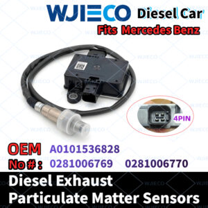 Mercedes Benz A0101536828 Particulate Sensor WJIECO Brands Compatible with Fits For Mercedes Benz Diesel Vehicles Diesel Exhaust Particulate Matter Sensor OEM Replace Part Number A0101536828 0281006769 0281006770 PM Sensor Automobiles Sensors