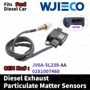 JV6A-5L239-AA 0281007460 WJIECO Diesel Exhaust Particulate Sensor Compatible with For Ford Particulate Matter Sensor Diesel Car OEM Replace Part Number JV6A-5L239-AA 0281007460 PM Sensor