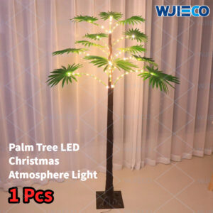 WJIECO Waterproof LED Palm Tree Light, Tropical Palm Tree Atmosphere Lamp, LED Decorative Tree Light for Outdoor Patio, Garden, Poolside, Party, Wedding & Holiday Decoration