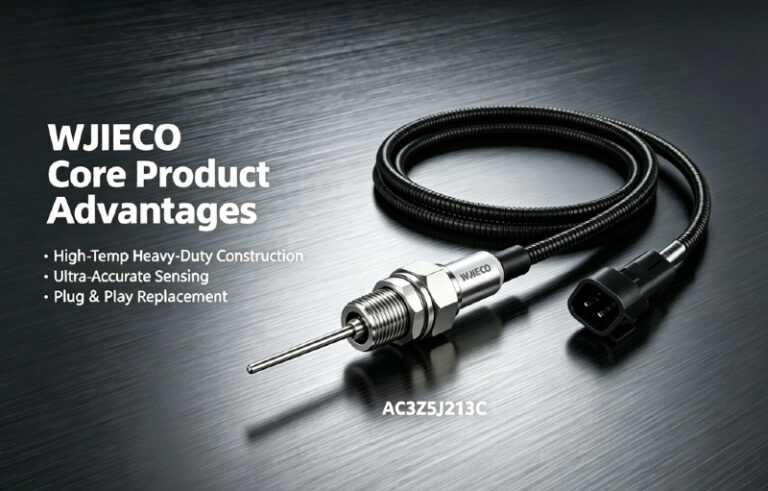 WJIECO AC3Z5J213C Exhaust Gas Temperature Sensor EGT | Direct Replacement for Ford Super Duty 6.7L & Transit 3.2L Diesel