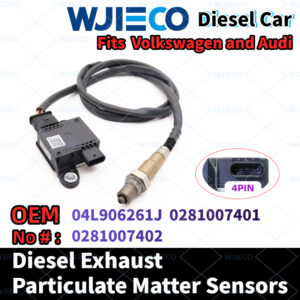 Volkswagen & Audi TDI Diesel Engines WJIECO Diesel PM Particulate Matter Soot Sensor | OE: 04L906261J | Bosch Part Number:  0281007401,  0281007402 Direct Replacement Exhaust Monitoring Sensor