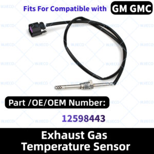Exhaust Gas Temperature Sensor OEM Number 12598443 WJIECO wjieco EGT Sensor Compatible fit for Chevrolet CMC GM Chevy Sierra Diesel