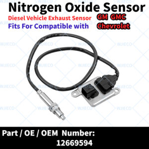 WJIECO NOx Sensor 12669594 5WK96631H Inlet Upstream Nitrogen Oxide Sensor Compatible with Chevy Express Silverado, GMC Savana Sierra 2500 3500 4500 6.6L Diesel