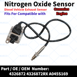 Nitrogen Oxide Sensor 4326872  4326872RX  A045S169 Compatible with Fits For Cummins diesel engine truck ISX ISB series NOX Sensor WJIECO Brand Diesel Vehicle SCR Emission System Exhaust Sensor