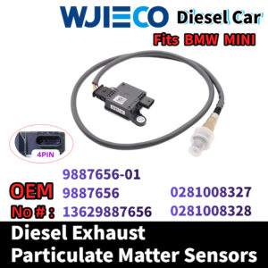 BMW Particulate Matter Sensor OE 9887656-01 9887656 13629887656 WJIECO Brand Bosch OEM 0281008327 0281008328 DPF Soot Sensor Compatible BMW MINI Diesel Car