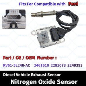 Ford Nox Sensor Part OEM Number KV61-5L248-AC SNS772 2461610 2281073 2249393 WJIECO Brand Nitrogen Oxide Sensor Fits For Compatible with Ford Diesel Vehicle SCR Emission System Exhaust Sensor