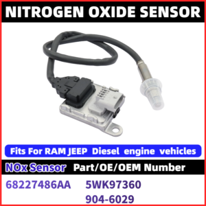 OEM 68227486AA 5WK97360 904-6029 Nitrogen Oxide Sensor Lambda Sensor Compatible With JEEP RAM Diesel Vehicle Car SCR Emission System Exhaust Sensor Nox Sensor Replacement Part WJIECO Brand  9046029